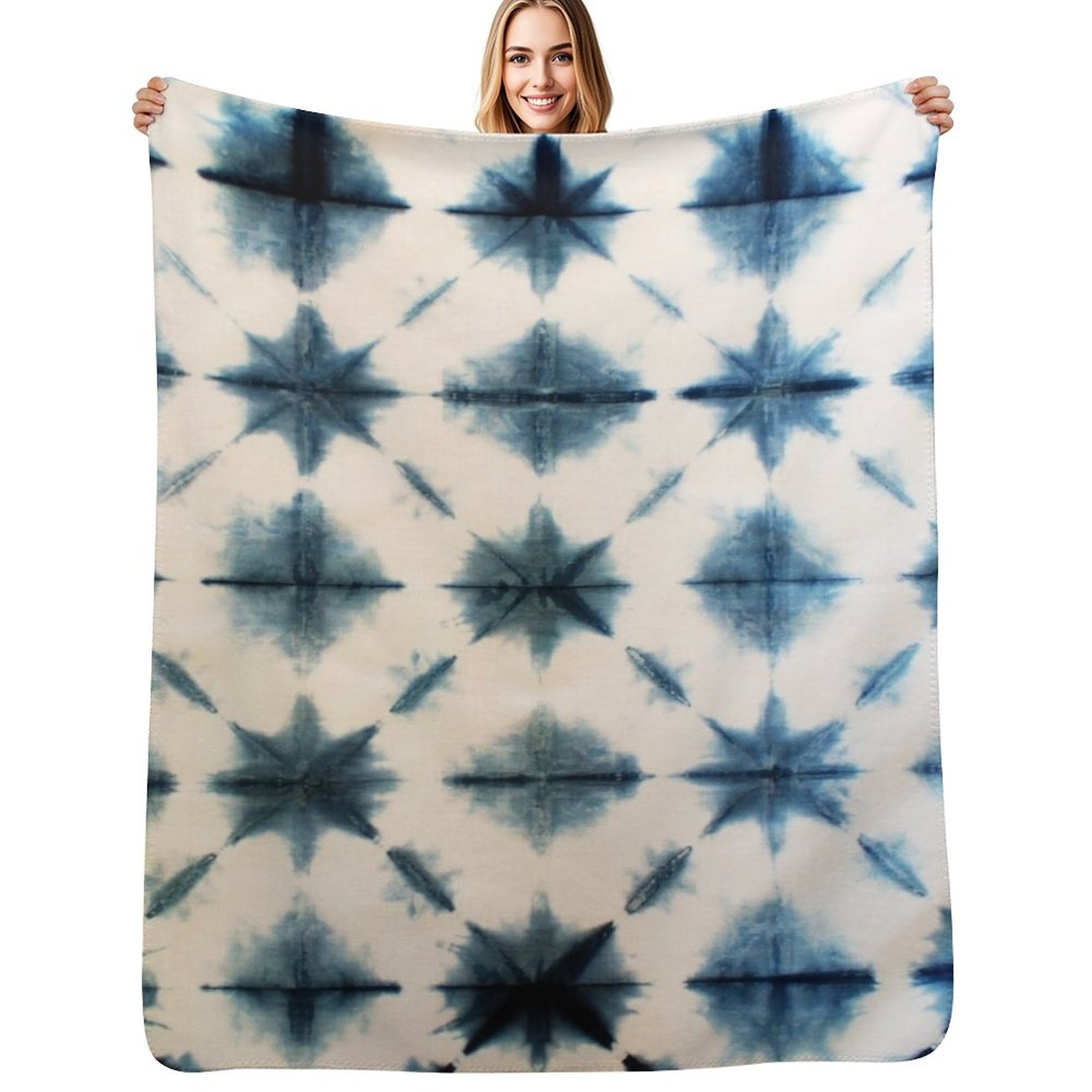 Shibori Tie Dye, Indigo Throw  – обзор и цена Shibori Tie Dye