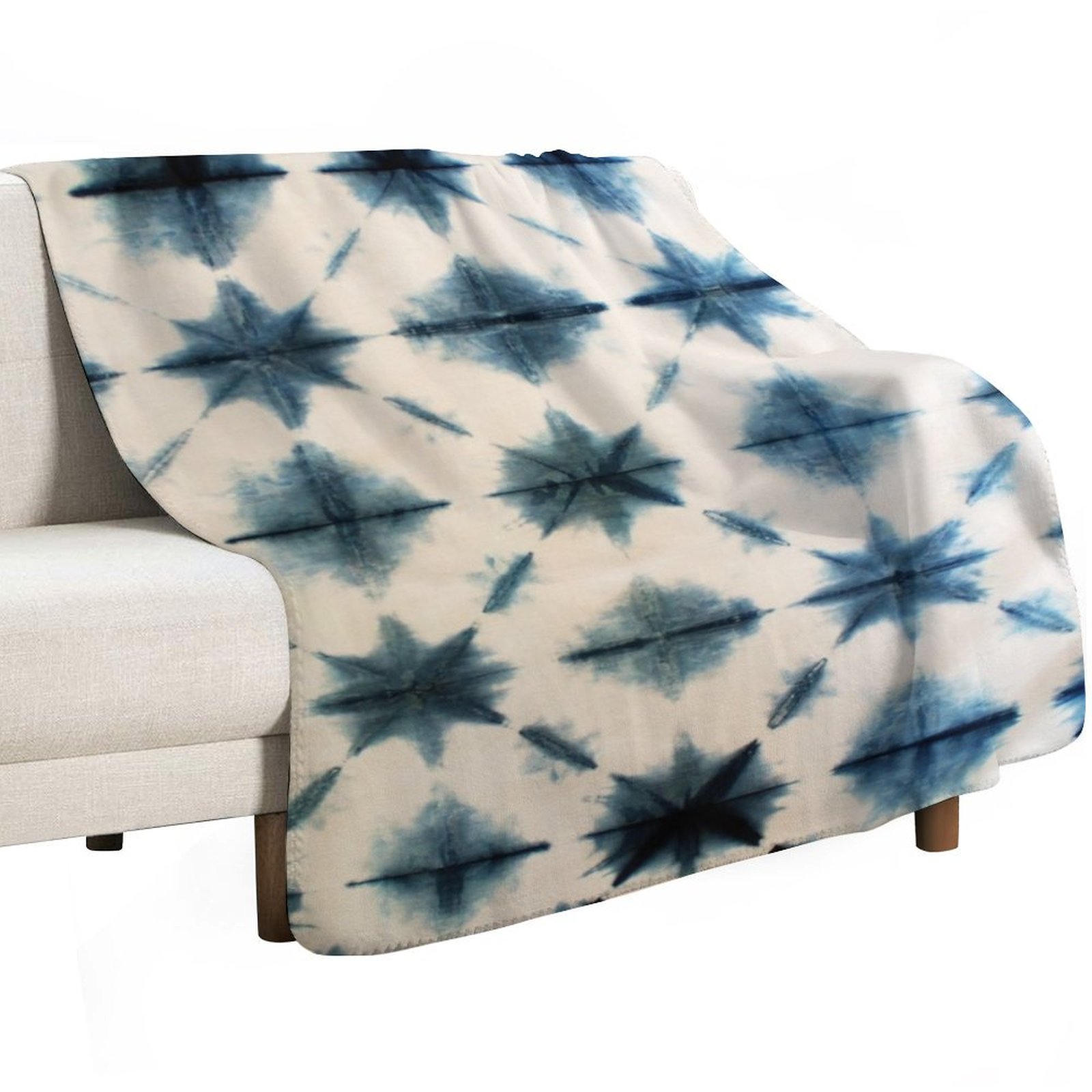 Shibori Tie Dye, Indigo Throw  – обзор и цена Shibori Tie Dye