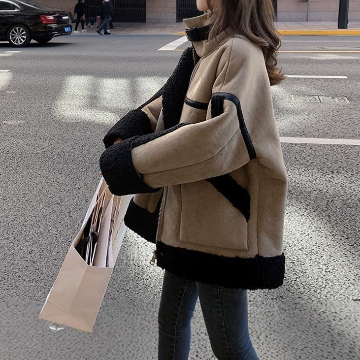 Lamb Wool Jacket Coats Woman K – обзор и цена Japanese Women Lifestyle