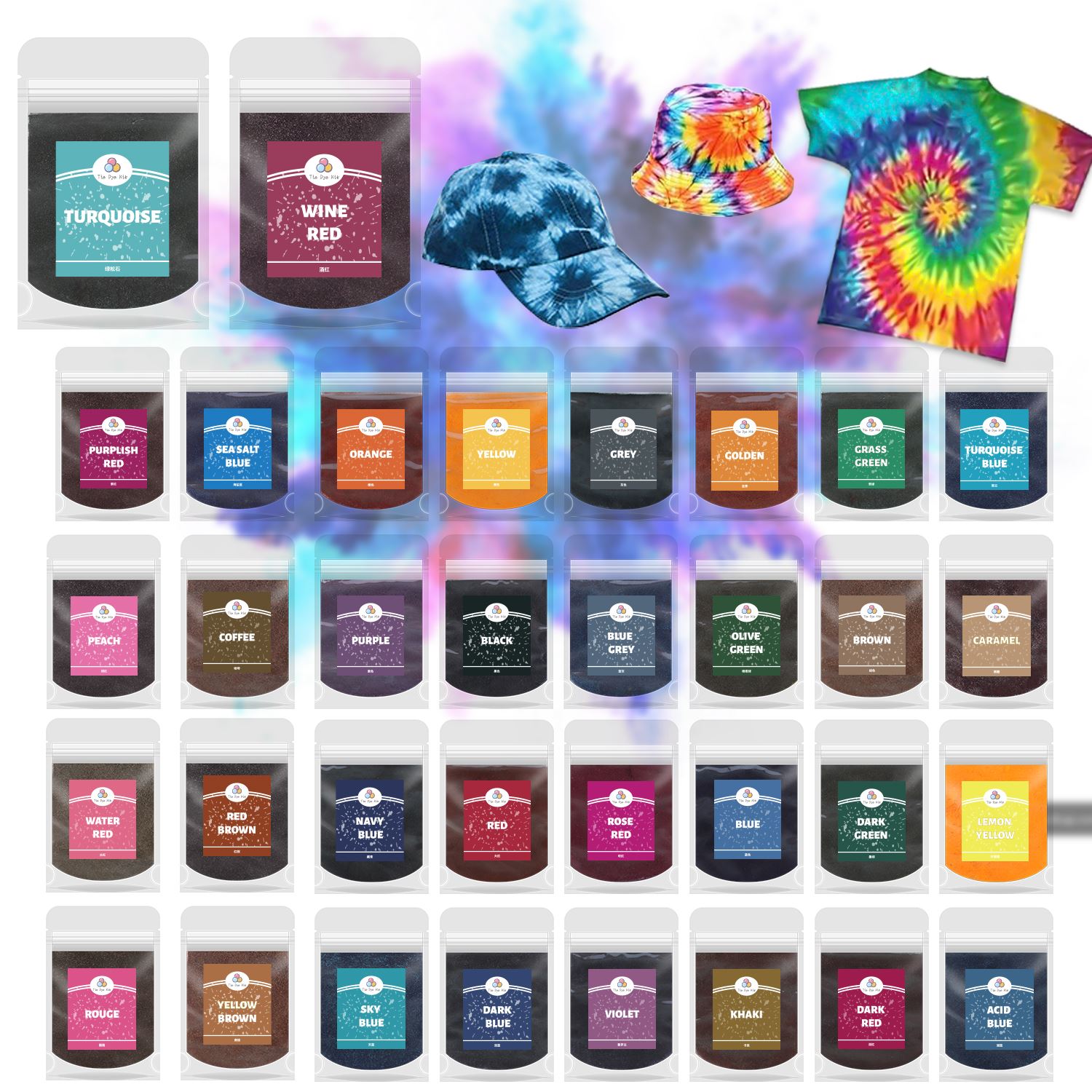 6 Color/Set 10g Fabric Tie Dye – обзор и цена Indigo Dye Kit