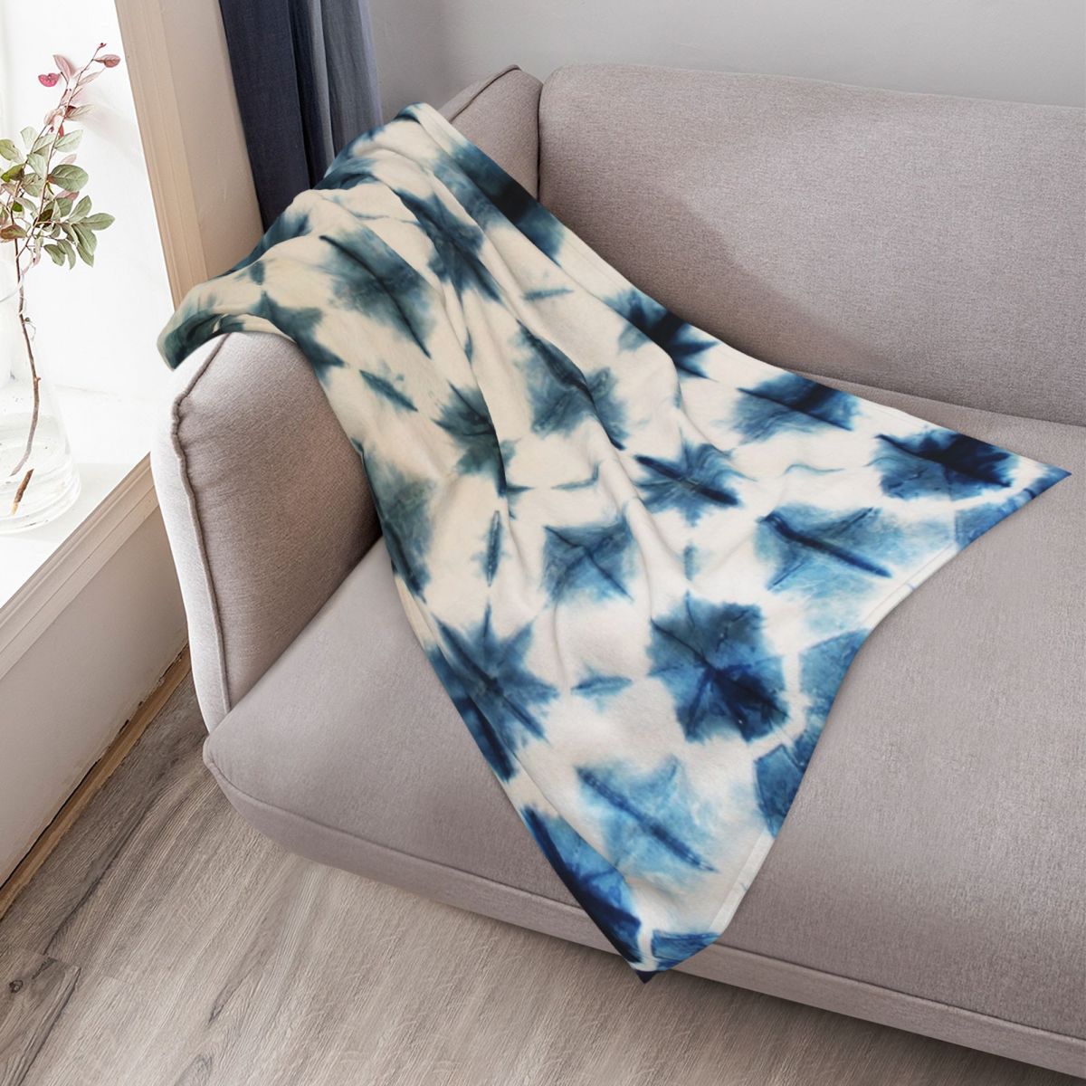 Shibori Tie Dye, Indigo Throw  – обзор и цена Shibori Tie Dye