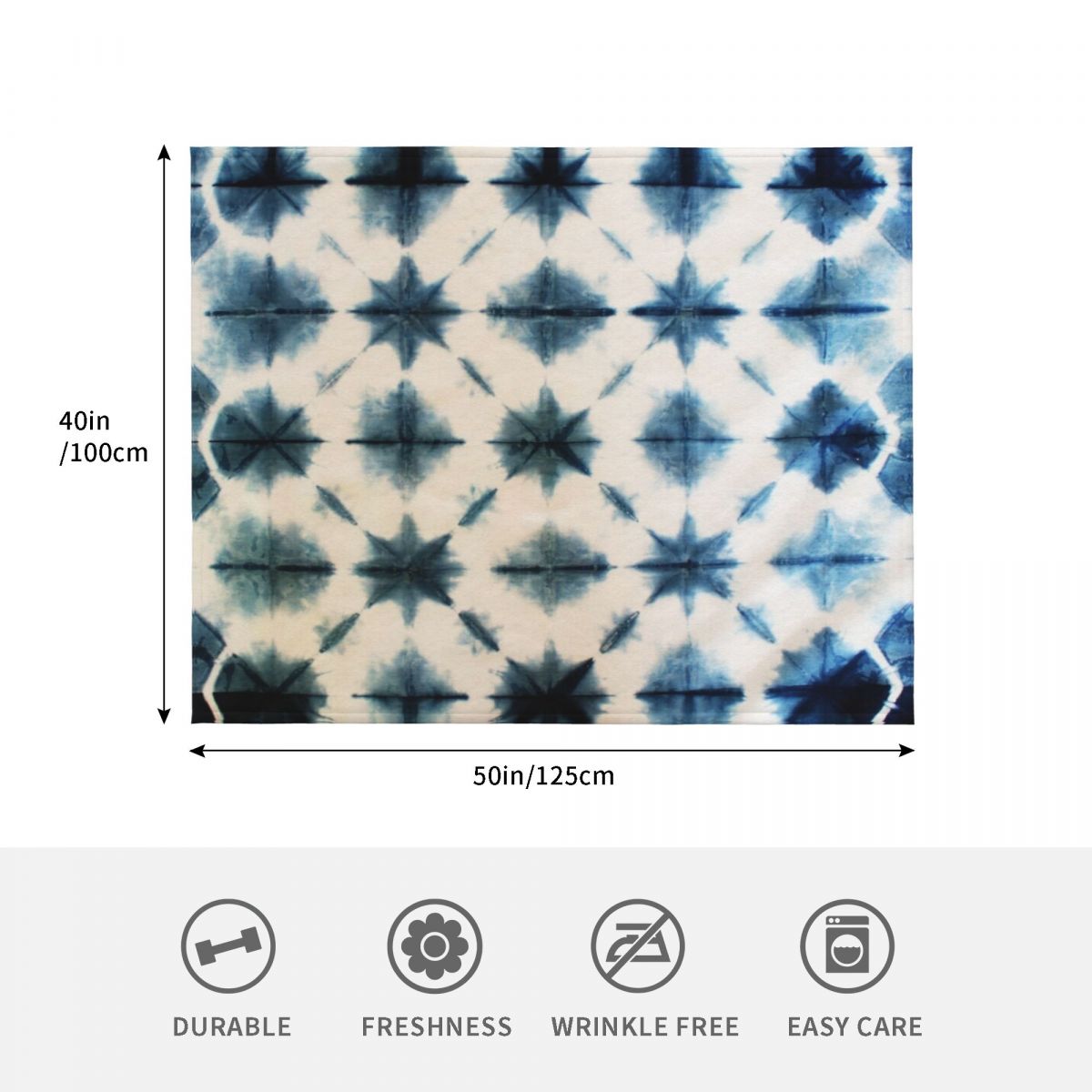 Shibori Tie Dye, Indigo Throw  – обзор и цена Shibori Tie Dye
